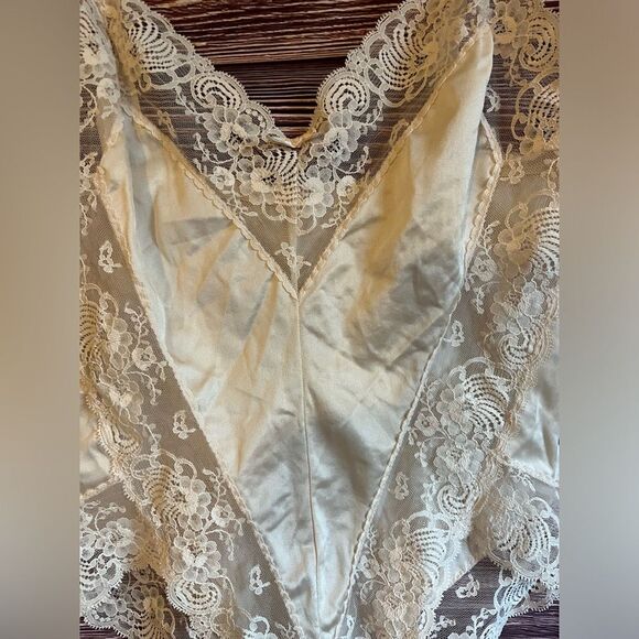 Ashley Taylor Vintage Sheer Flowered One Piece! Size Small. - Picture 5 of 7